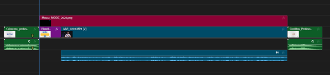 Ejemplo de línea de tiempo sin espacios entre cabecera, vídeo y créditos